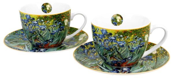 Porcelánová šálka s podšálkou Van Gogh Irises 250 ml sada 2ks