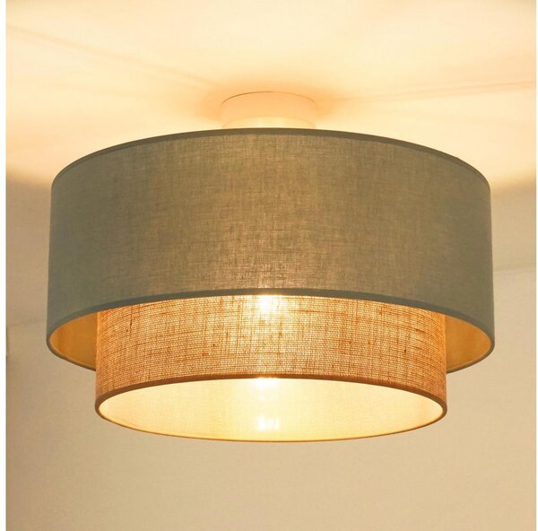 Duolla - Prisadený luster BOHO 1xE27/15W/230V pr. 45 cm zelená/hnedá