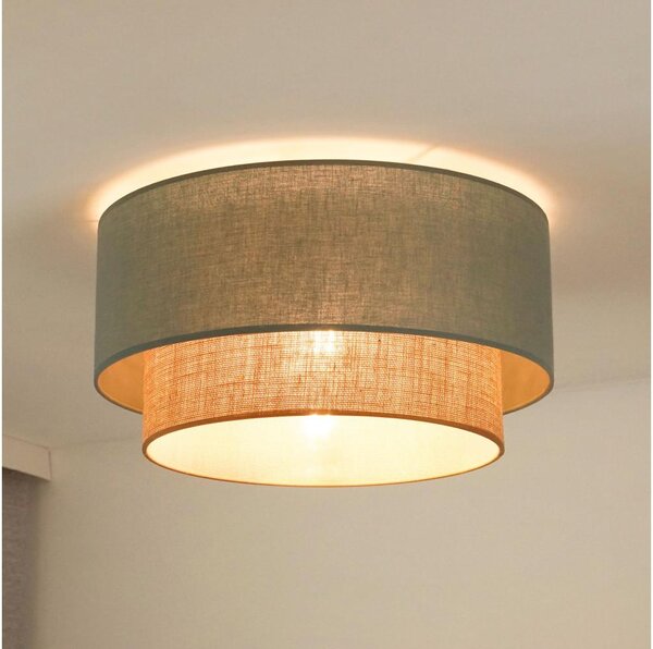 Duolla - Stropné svietidlo BOHO 1xE27/15W/230V pr. 45 cm zelená/hnedá