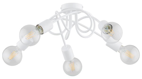 Prisadený luster INTER 5xE27/15W/230V biela