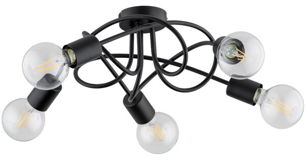 Prisadený luster BOSTON 5xE27/15W/230V čierna