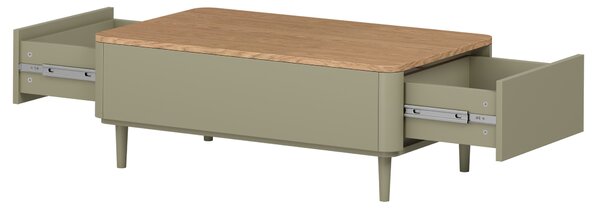 Konferenčný stolík Elivo 100 cm na nožičkách - eukalyptus / dub baltic dune