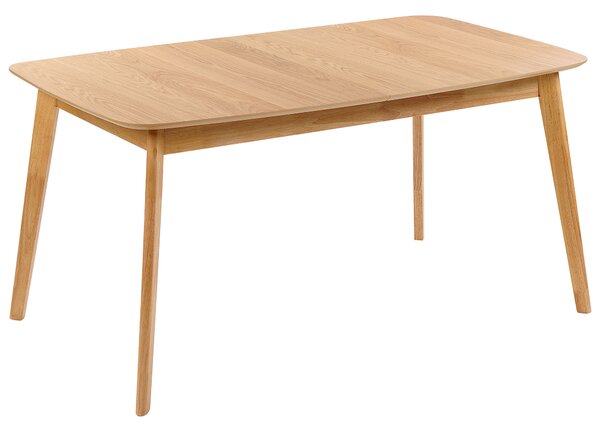Jedálenský stôl svetlý dub 150/190 x 90 cm rozkladací drevené nohy škandinávsky štýl kuchyňa jedáleň