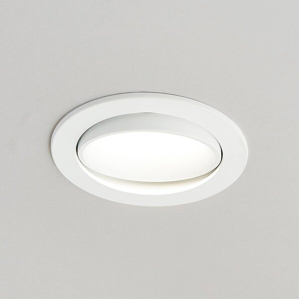 Arcchio zapustene LED svietidla Katerin, 10 cm, biele, otočné, Biela / opálová, Kúpeľňa, Plast, Moderný, Zapustené okrúhle