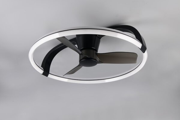 TRIO Reality R64262132 STOCKHOLM Stropné svietidlo s ventilátorom D730mm SMD LED 37W/4300lm 2700-6500K čierna, diaľkový ovládač