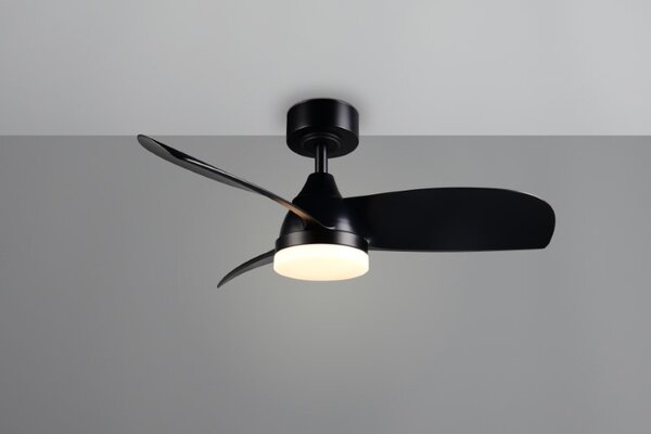 TRIO Reality R62732132 HELSINKI Stropný ventilátor s osvetlením D900mm SMD LED 20W/2500lm 2700-6000K čierna, diaľkový ovládač