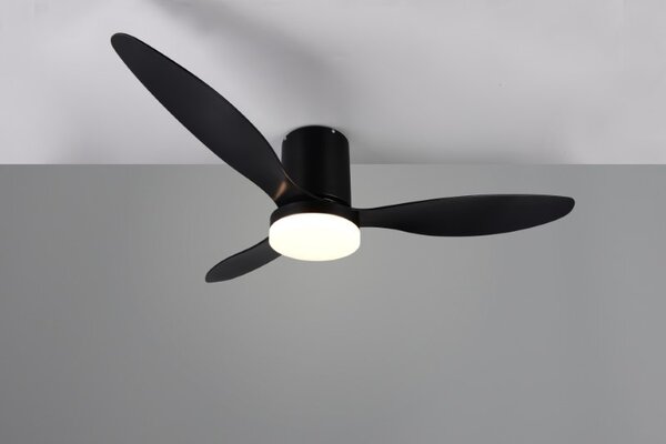 TRIO Reality R64202132 GÖTEBORG Stropný ventilátor s osvetlením D1320mm SMD LED 20W/2500lm 2700-6000K čierna, diaľkový ovládač