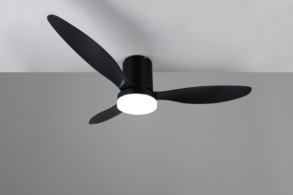TRIO Reality R64202132 GÖTEBORG Stropný ventilátor s osvetlením D1320mm SMD LED 20W/2500lm 2700-6000K čierna, diaľkový ovládač