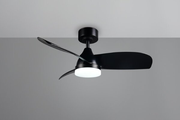 TRIO Reality R62732132 HELSINKI Stropný ventilátor s osvetlením D900mm SMD LED 20W/2500lm 2700-6000K čierna, diaľkový ovládač