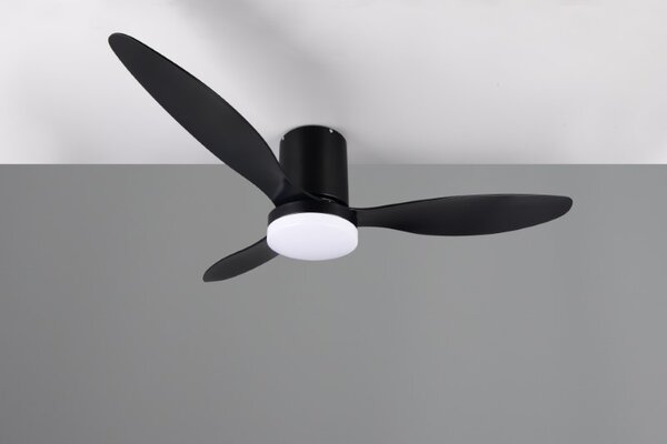 TRIO Reality R64202132 GÖTEBORG Stropný ventilátor s osvetlením D1320mm SMD LED 20W/2500lm 2700-6000K čierna, diaľkový ovládač