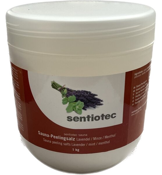 Sentiotec peelingová soľ do sauny s vôňou levandule a mäty 1kg
