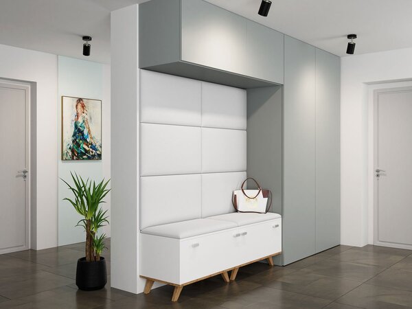 NovýNábytok.sk Čalúnený nástenný panel Pazara 70x40 (ekokoža soft 017 (biela). Vlastná spoľahlivá doprava až k Vám domov. 1054351