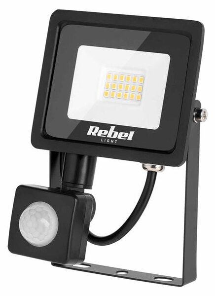 LED Reflektor 10W s detektorom pohybu 3000K Rebel