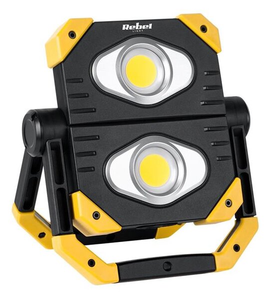 LED Reflektor akumulátorový prenosný 2XCOB 6500K Rebel