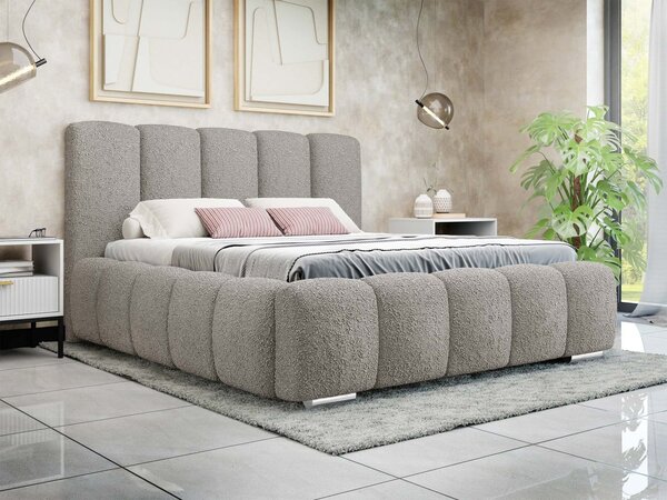 Mirjan24 Čalúnená manželská posteľ Lisko Boucle, Rozmer postele: 140x200, Farby: Abriamo 04 5903211427923