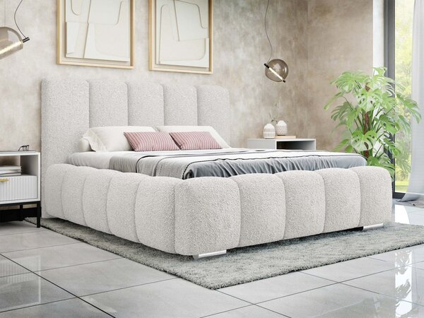 Mirjan24 Čalúnená manželská posteľ Lisko Boucle, Rozmer postele: 140x200, Farby: Abriamo 04 5903211427923