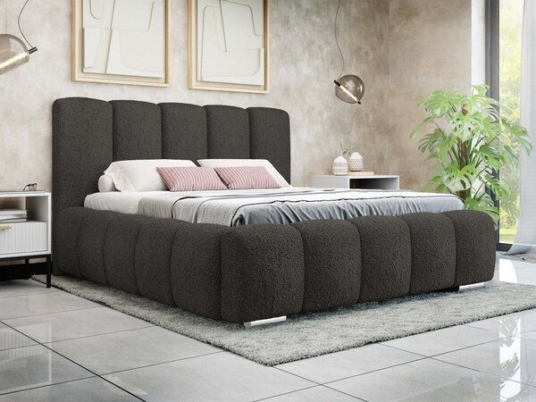 Mirjan24 Čalúnená manželská posteľ Lisko Boucle, Rozmer postele: 140x200, Farby: Abriamo 04 5903211427923