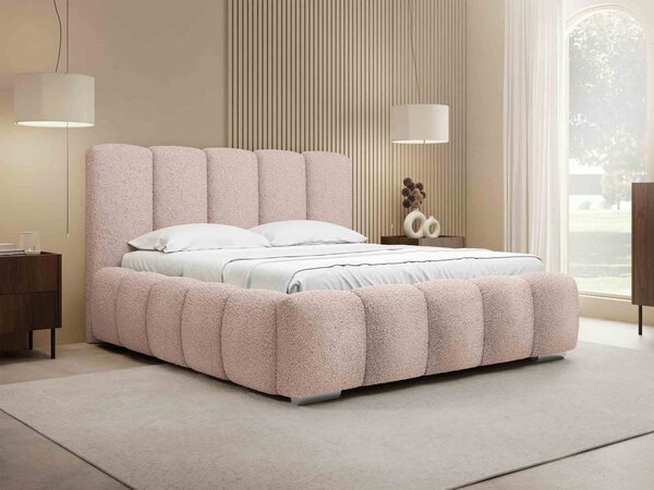 Mirjan24 Čalúnená manželská posteľ Lisko Boucle, Rozmer postele: 140x200, Farby: Abriamo 04 5903211427923