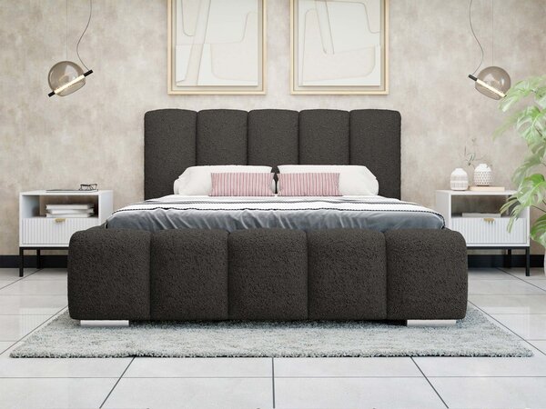 Mirjan24 Čalúnená manželská posteľ Lisko Boucle, Rozmer postele: 140x200, Farby: Abriamo 04 5903211427923