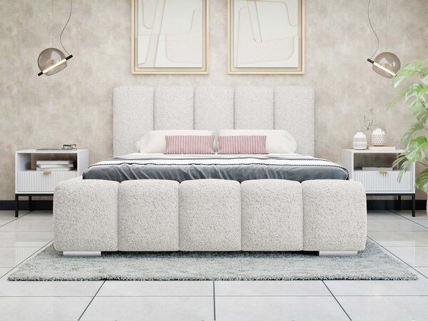 Mirjan24 Čalúnená manželská posteľ Lisko Boucle, Rozmer postele: 140x200, Farby: Abriamo 04 5903211427923