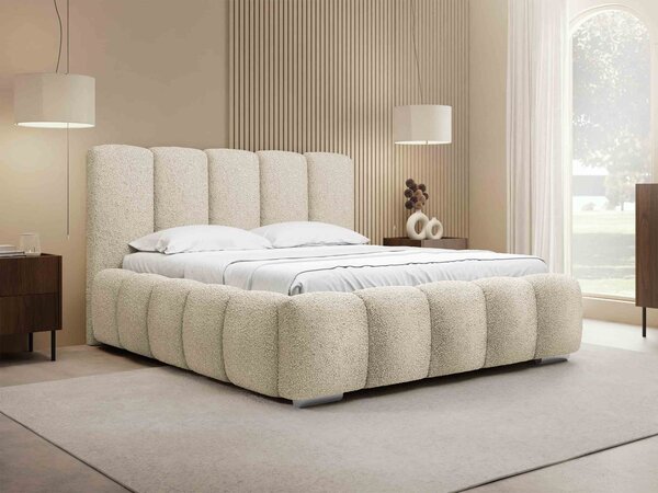 Mirjan24 Čalúnená manželská posteľ Lisko Boucle, Rozmer postele: 140x200, Farby: Abriamo 04 5903211427923