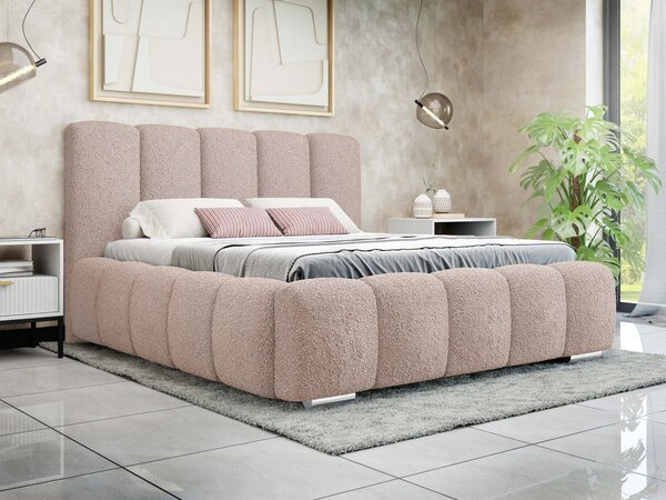 Mirjan24 Čalúnená manželská posteľ Lisko Boucle, Rozmer postele: 140x200, Farby: Abriamo 04 5903211427923