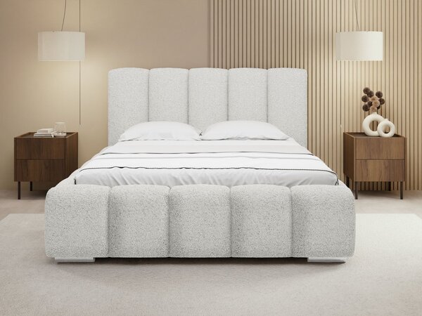 Mirjan24 Čalúnená manželská posteľ Lisko Boucle, Rozmer postele: 140x200, Farby: Abriamo 04 5903211427923
