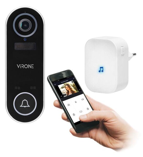 Bezdrôtový VIDEO zvonček LAYO s Wi-Fi IP65 TUYA