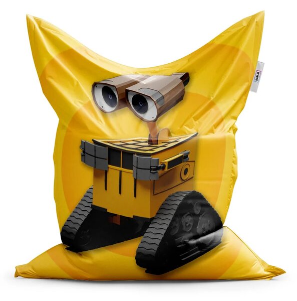 Sablio Sedací vak Wall-E robot Žltý - 150x100 cm