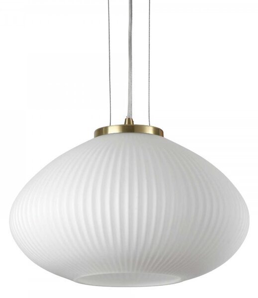 Ideal Lux 264547 závesné stropné svietidlo Plisse Sp1 1x60W | E27 - mosadz, biela