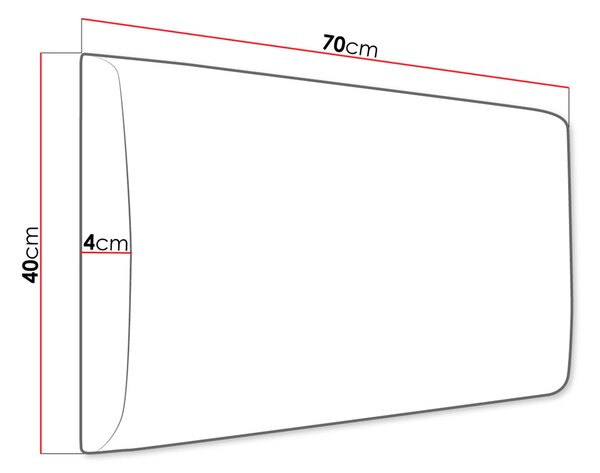 NovýNábytok.sk Čalúnený nástenný panel Pazara 70x40 (ekokoža soft 017 (biela). Vlastná spoľahlivá doprava až k Vám domov. 1054351