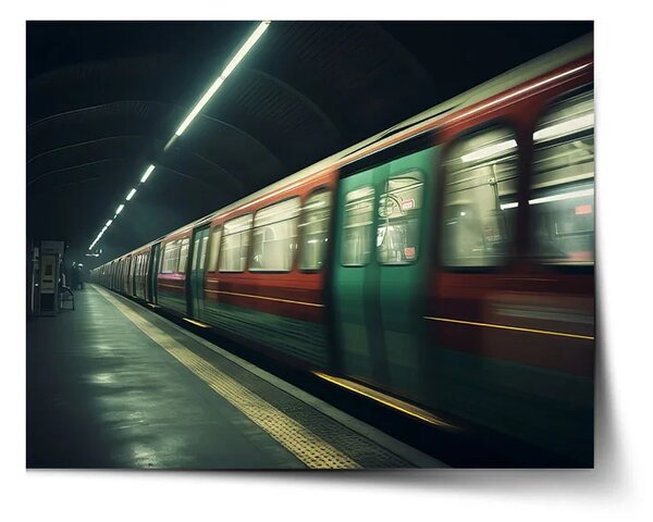 Sablio Plagát Metro na tmavej stanici - 60x40 cm