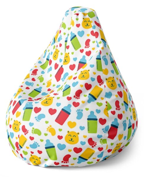 Sablio Sedací vak Pear Detské obrázky - 70 x 95 x 15 cm