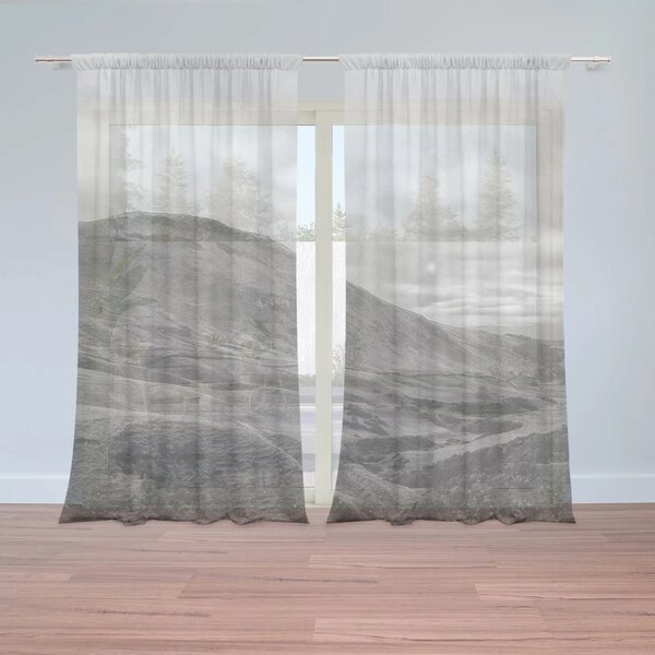 Sablio Záclony Čiernobiele údolie: 2ks 150x250cm