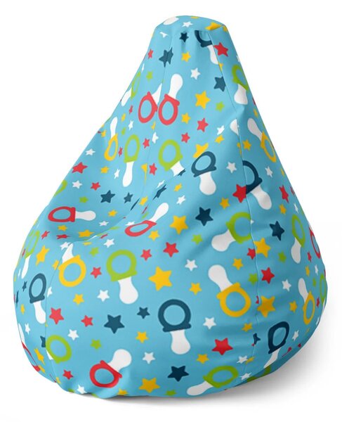 Sablio Sedací vak Pear Cumlíky a hviezdy - 70 x 95 x 15 cm