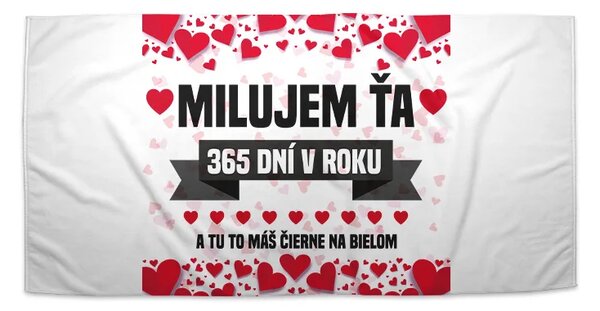 Sablio Uterák Milujem ťa 365 dní v roku - 30x50 cm
