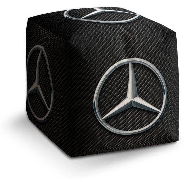 Sablio Taburet Cube Logo 4 Carbon - 40x40x40 cm