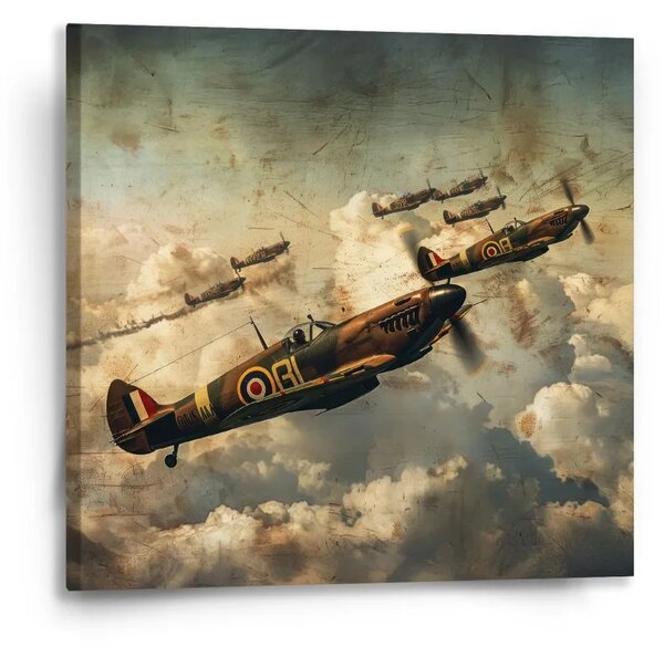Sablio Obraz Stíhačky Spitfire v leteckej bitke - 50x50 cm