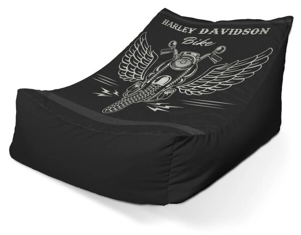 Sablio Sedací vak Lounge Harley-Davidson S krídlami - 80 x 95 x 50 cm
