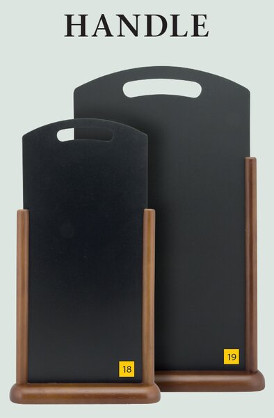 Stolná tabulka Securit HANDLE s popisovateľným povrchom 30x50cm, lakovaný, Dark Brown