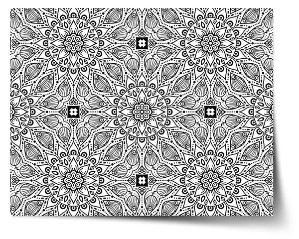 Sablio Plagát Biele mehendi - 60x40 cm