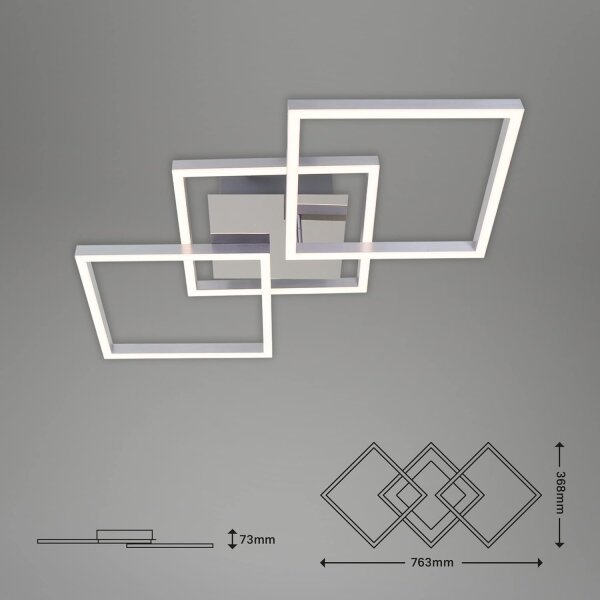 LED stropné svietidlo LED/33W/230V 3000K matný chróm