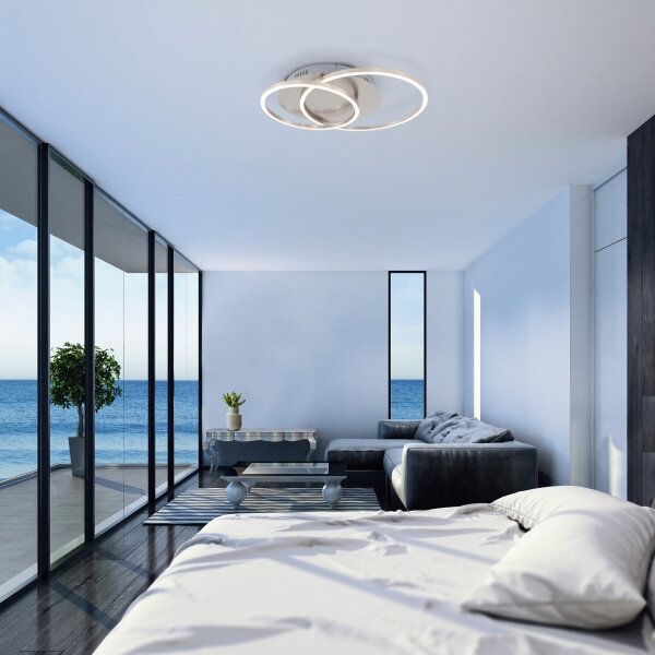 LED stmievateľné stropné svietidlo LED/28W/230V 3000K matný chróm