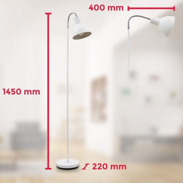 Stojacia lampa 1xE27/25W/230V biela
