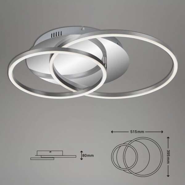 LED stmievateľné stropné svietidlo LED/28W/230V 3000K matný chróm