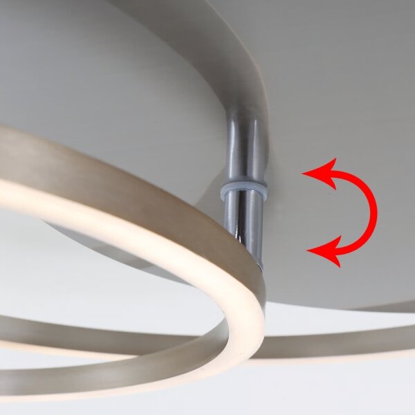LED stmievateľné stropné svietidlo LED/28W/230V 3000K matný chróm