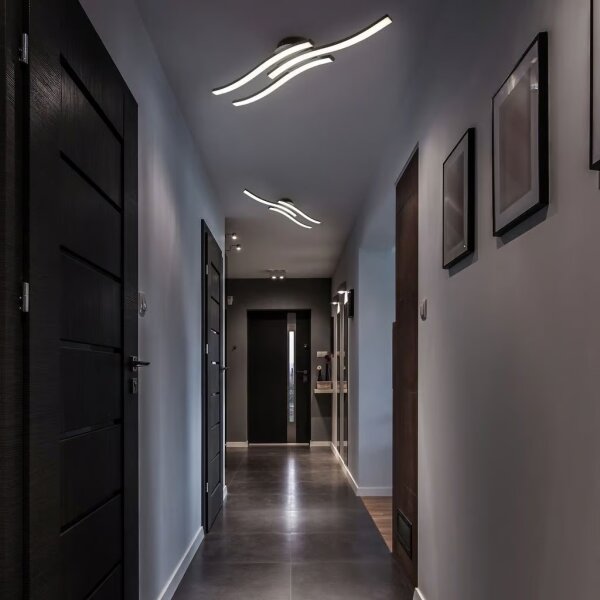 LED stropné svietidlo 3xLED/6W/230V 2700K čierne