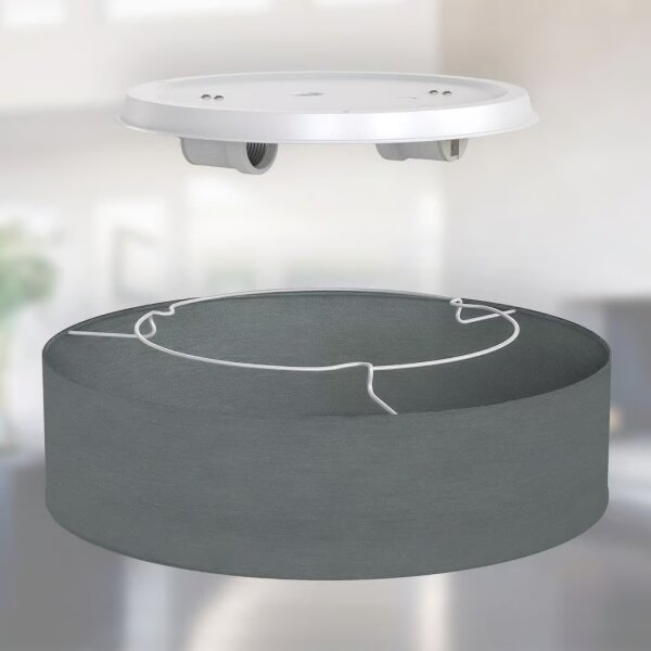 Stropné svietidlo 2xE27/40W/230V, priemer 38 cm, sivé