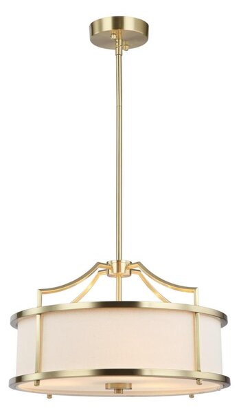Open Design OR80889 - Luster na tyči STANZA 3xE27/15W/230V pr. 42 cm mosadz/biela