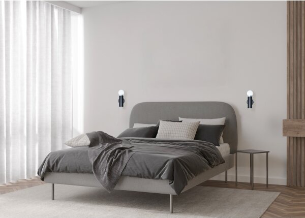 ITALUX WL-33849-1-BK - Nástenné svietidlo MACERA 1xE27/40W/230V čierne